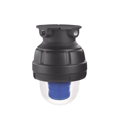 Luz de advertencia LED a prueba de explosión adecuado para su uso en Clase I, Div. I, Grupos C y D; Clase I, Div. 2, Grupos A, B, C y D; Clase II, Div. 1, Grupos E, F y G; Clase III, color Azul, 24 VCD 27xl024bmod p.png