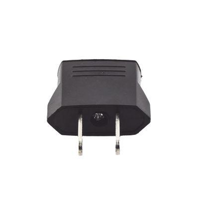 Adaptador de enchufe europea a americano, Calidad PREMIUM @ 6 A ; 110 - 250 Vca clavijaeuro p.png