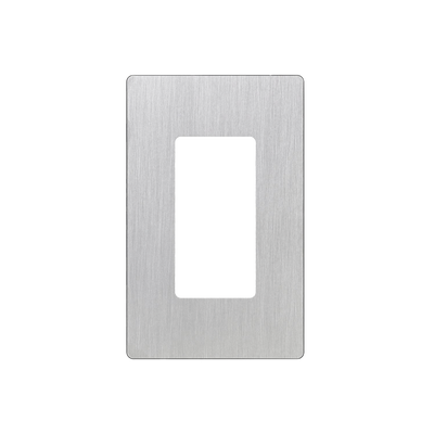 Placa de pared 1 espacio, diseño tipo metálico, para atenuador (dimmer), apagador ó control remoto inalámbrico LUTRON. cw1ss p.png