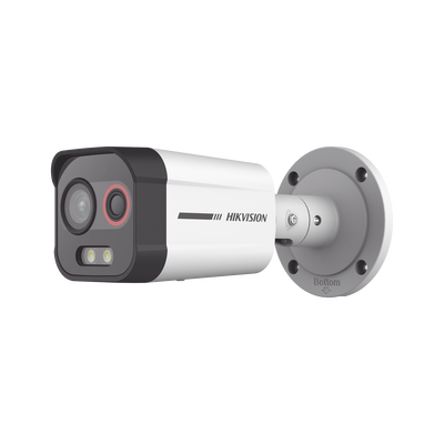 Bala IP Dual / Térmica 2.6 mm (96 x 72) / Óptico 6 mm (4 Megapixel) / Detección de Intrusión por VCA 30 mts /30 mts Luz Blanca / Exterior IP67 / PoE / Sirena y Luz Intermitente Integrada / Micro SD / ColorVu y ACUSENSE ds2td26082 qa p.png