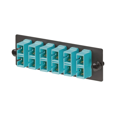 Placa Acopladora de Fibra Optica FAP, Con 6 Conectores SC Duplex (12 Fibras), Para Fibra Multimodo OM3/OM4, Color Aqua fap6waqdscz p.png