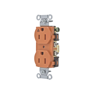 Contacto Dúplex Conexión a Tierra Aislada/ 15A 125V/ 2 polos 3 Hilos/ Nema 5-15R /Grado Comercial/ Color Naranja. hubig5252 p.png
