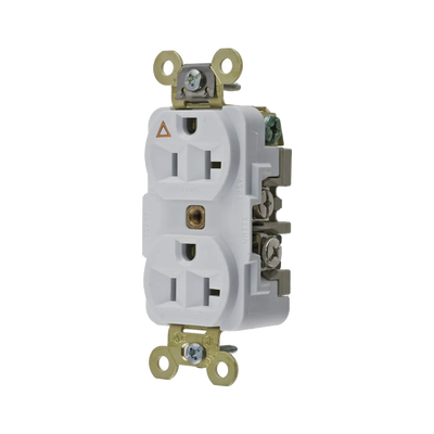 Contacto Dúplex Conexión a Tierra Aislada/ 20 A 125 V/ 2 polos 3 Hilos/ Color Blanco/ Nema 5- 20R/ Grado Industrial. hubig5362w p.png