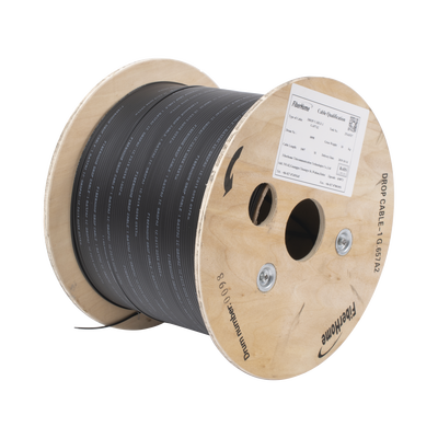 Carrete de 1 km de Fibra Óptica Drop, Interior/Exterior G.657A2 Monomodo de 1 hilo (unifibra), Dieléctrica, Forro Negro icdropa21c p.png