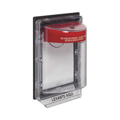 Cubierta Protectora Serie Stopper II® De Policarbonato, Con Alarma, Montaje en Superficie, Interior/Exterior, Etiqueta en Español sti1150es p.png