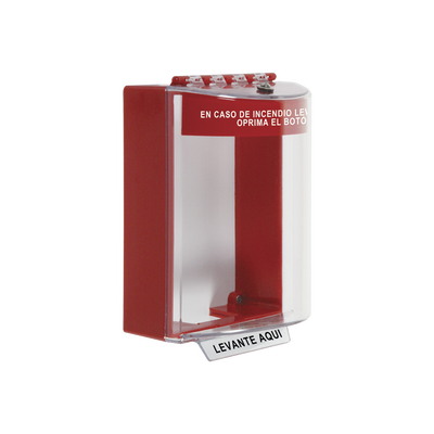 Cubierta Universal Transparente con Espaciador, Texto de Incendio en Español sti13210fres p.png