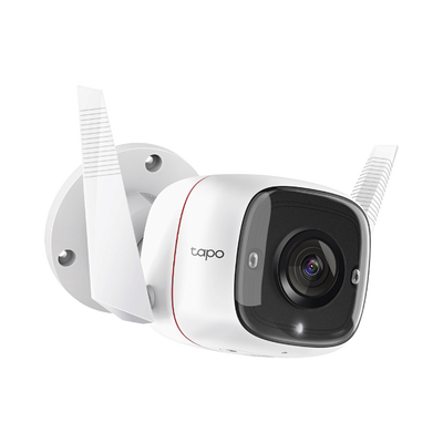 Cámara IP Wi-Fi para exterior, 3 megapixel, audio doble vía, visión nocturna, notificación Push, acepta memoria Micro SD de para grabación. tapoc310 p.png