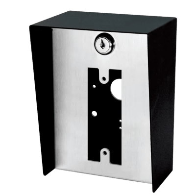 Gabinete para Montaje en Poste ENFORCER / Carcasa de Acero con Pintura en Polvo / Placa Frontal de Acero Inoxidable con Bisagra / IP65 Impermeable / Incluye Herrajes de Montaje y 2 Llaves / Compatible con Dispositivos de Formato Angosto y Ancha portada 0s400 1549.png