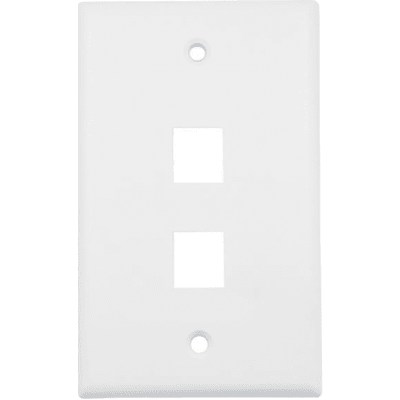 Placa de Pared (Face Plate) / 2 Puertos / Color Blanco / Caja con 20 Piezas / ABS portada 0s400 414.png