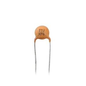 capacitor disco de cerámica de 27 pfd, 50 v.