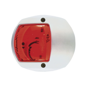 luz lateral de navegación en color rojo con carcasa blanca para embarcaciones a vela o a motor de menos de 20 metros