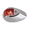 set de luces de navegación verticales rojo / verde con carcasa en cromo para embarcaciones a motor de menos de 20 metros