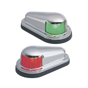 set de luces laterales de montaje horizontal con carcasa de acero para embarcaciones a vela o a motor de menos de 12 metros
