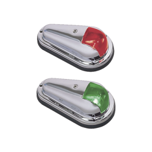 set de luces de navegación verticales con carcasa de acero inoxidable pulido para todo tipo de embarcación menores de 12 metros
