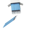 hisopos para limpieza de puertos de fibra óptica 1.25 mm para adaptadores lc y mu, 100 piezas