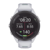 forerunner® 265s, bisel negro con carcasa en blanco y correa de silicona en blanco/verde