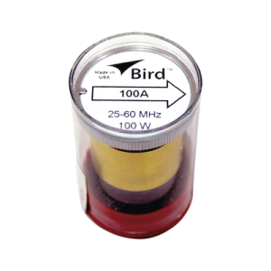 elemento de 100 watt en línea 7/8" para wattmetro bird 43 en rango de frecuencia de 25 a 60 mhz.
