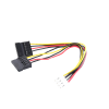 cable doble de corriente sata / compatible con dvr´s epcom y hikvision / 15 cm de longitud