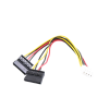 cable doble de corriente sata / compatible con dvr´s epcom y hikvision / 15 cm de longitud