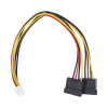 cable doble de corriente sata / compatible con dvr's epcom / hikvision / 25 cms de longitud