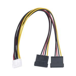 cable doble de corriente sata / compatible con dvr's epcom / hikvision / 25 cms de longitud