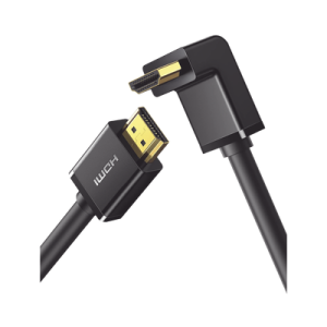 cable hdmi 2.0 en angulo de 90° / 1 m / 4k@60hz / hdr / 3d / hec (canal ethernet hdmi) / arc (canal de retorno de audio / cec / 32 canales de audio / hdcp 2.2 / dolby atmos / 18 gbps / blindaje múltiple