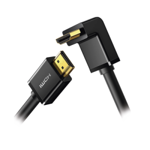 cable hdmi 2.0 en angulo de 90° / 3 m / 4k@60hz / hdr / 3d / hec (canal ethernet hdmi) / arc (canal de retorno de audio / cec / 32 canales de audio / hdcp 2.2 / dolby atmos / 18 gbps / blindaje múltiple