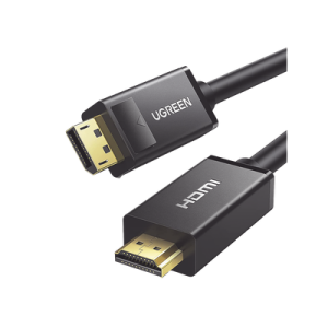 cable dp macho a hdmi macho / longitud 3m / soporta 4k@30hz / soporta 3d / cobre estañado 28awg / blindaje interno múltiple / transmisión unidireccional / botón de liberación / chip de Última generación