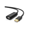 cable de extensión activo usb 2.0 / 5 metros / macho hembra / booster individual fe1.1s incorporado / velocidad de hasta 480 mbps / ideal para impresoras, consolas , webcam, etc.