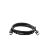 cable usb a 3.0 a usb a 3.0 / 1 metro / macho a macho / conector niquelado / núcleo de cobre estañado / blindaje múltiple / velocidad 5gbps / no requiere controlador / compatible con usb2.0 y usb 1.1