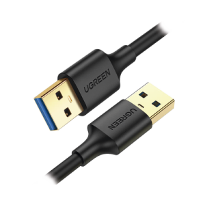 cable usb a 3.0 a usb a 3.0 / 2 metros / macho a macho / conector niquelado / núcleo de cobre estañado / blindaje múltiple / velocidad 5gbps / no requiere controlador / compatible con usb2.0 y usb 1.1