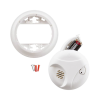 detector de humo autónomo, no requiere panel, con botón para silenciar, sensor por ionización