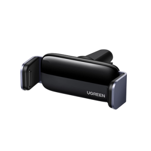 soporte de celular para automóvil en rendija de ventilación / rotacion de 360° / clip de resorte / almohadilla de silicona suave / ajustable 61 93 mm / color negro