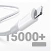 cable usb c a lightning | 1 metro | certificado mfi | carga rápida 60w | 480 mbps | pd | conector c94 | adecuado para iphone, ipad y ipod | protección integrada | caja de abs | cubierta de tpe | color blanco.