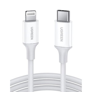 cable usb c a lightning | 1 metro | certificado mfi | carga rápida 60w | 480 mbps | pd | conector c94 | adecuado para iphone, ipad y ipod | protección integrada | caja de abs | cubierta de tpe | color blanco.