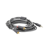 cable adaptador de 3.5mm macho a 2 rca macho / 3 metros / color gris / blindaje múltiple / abs / alta calidad