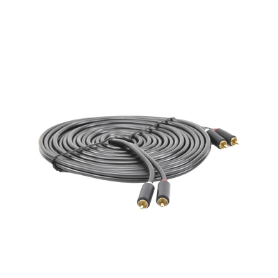 cable de audio 2 rca macho a 2 rca macho / 5 metros / color negro / alta calidad / anillos de goma para asegurar un agarre firme al instalar o quitar el cable cable de audio 2 rca macho a 2 rca macho / 5 metros / color negro / alta calidad / anillos de goma para asegurar un agarre firme al instalar o quitar el cable