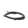 cable auxiliar plano 2 metros / conector 3.5mm a 3.5mm / macho macho / recto a angulo / Ángulo de 90° en una de sus puntas / color negro
