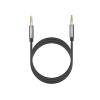 cable auxiliar 2 metros / conector 3.5mm a 3.5mm / macho a macho / cubierta de tpe / carcasa de aluminio / color negro