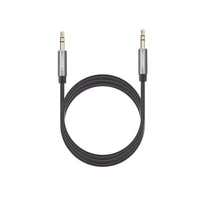 cable auxiliar 2 metros / conector 3.5mm a 3.5mm / macho a macho / cubierta de tpe / carcasa de aluminio / color negro cable auxiliar 2 metros / conector 3.5mm a 3.5mm / macho a macho / cubierta de tpe / carcasa de aluminio / color negro