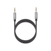 cable auxiliar 5 metros / conector 3.5mm a 3.5mm / macho a macho / cubierta de tpe / carcasa de aluminio / color negro