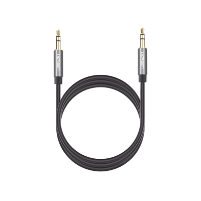 cable auxiliar 5 metros / conector 3.5mm a 3.5mm / macho a macho / cubierta de tpe / carcasa de aluminio / color negro cable auxiliar 5 metros / conector 3.5mm a 3.5mm / macho a macho / cubierta de tpe / carcasa de aluminio / color negro