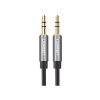 cable auxiliar 5 metros / conector 3.5mm a 3.5mm / macho a macho / cubierta de tpe / carcasa de aluminio / color negro