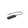 hub usb a 3.0 4 en 1 | 4 puertos usb a 3.0 (5gbps) | cable de 25 cm | indicador led | ideal para transferencia de datos | entrada usb c para alimentar equipos de mayor consumo como discos duros | color negro.
