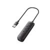 hub usb a 3.0 4 en 1 | 4 puertos usb a 3.0 (5gbps) | cable de 25 cm | indicador led | ideal para transferencia de datos | entrada usb c para alimentar equipos de mayor consumo como discos duros | color negro.