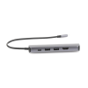 hub usb c (docking station) 5 en 1 | ultra delgado | 2 usb a 3.1 a (5 gbps) | hdmi 4k@60hz | rj45 (gigabit ethernet) | usb c pd carga rápida 100w | soporta otg | chips inteligentes | pequeño y ligero | caja de aluminio.