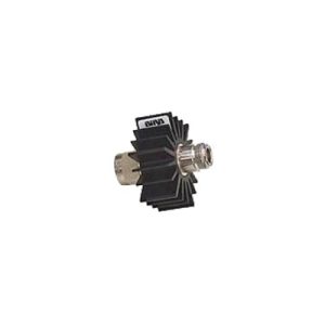atenuador en línea de 10 db, 10 w. máximo, cd 4 ghz, conectores n macho hembra.