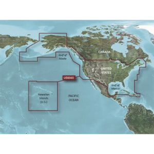 mapa hxus604x todas las costas de ee.uu y las costas del oeste de canada.