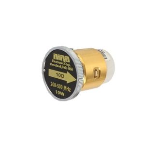 elemento de 10 watt en linea 7/8" para wattmetro bird 43 en rango de frecuencia de 200 a 500 mhz.