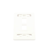 placa de pared modular 10g max de 2 salidas, color blanco